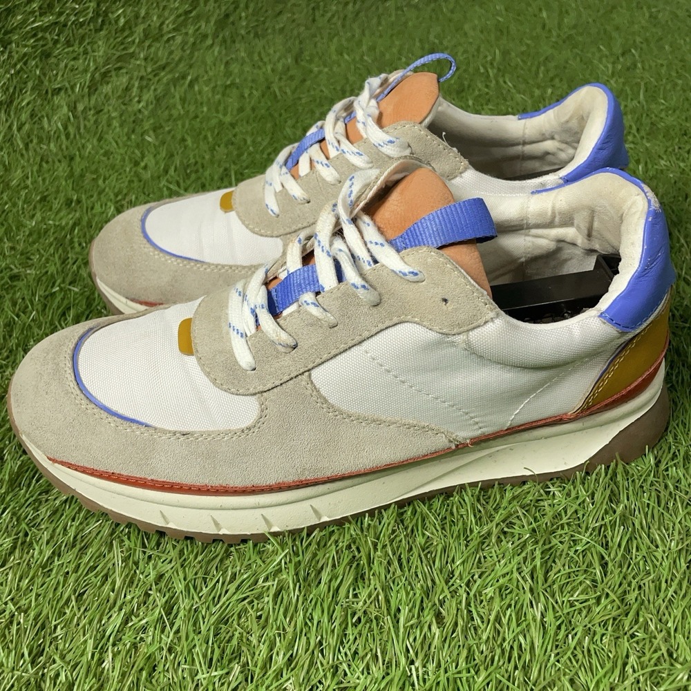 Madewell Kickoff Trainer Sneakers Suede Canvas Colorblock Womens Sz 10 platform - Picture 2 of 13